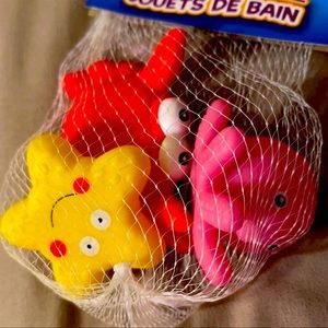 Crab starfish octopus bath toys